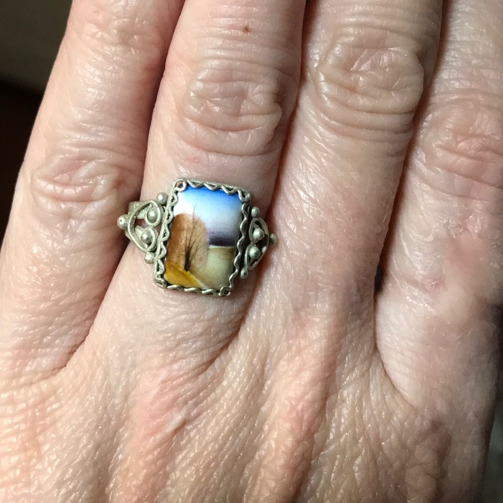 Handcrafted porcelain ring